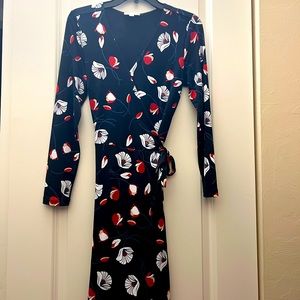 Loft midi wrap dress